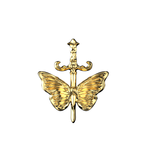 Sword butterfly teeth jewelry
