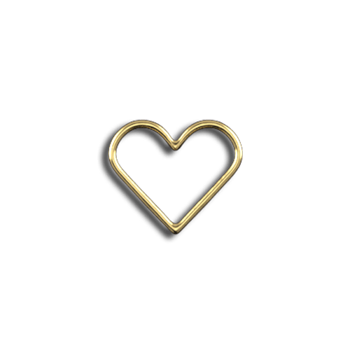 Tiny heart lined teeth jewelry