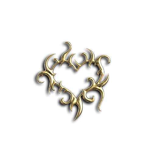 Tribal 25 Heart Design teeth jewelry