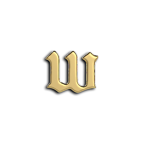 W alphabet letters teeth jewelry