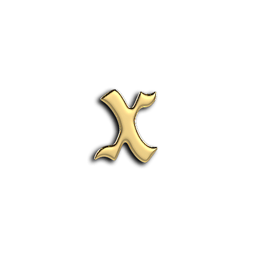 X alphabet letters teeth jewelry