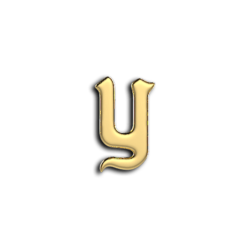 Y alphabet letters teeth jewelry