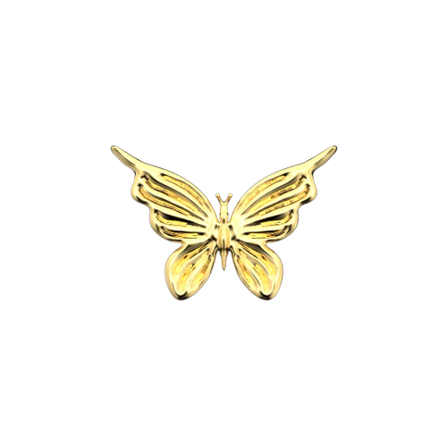 Stripe butterfly teeth jewelry