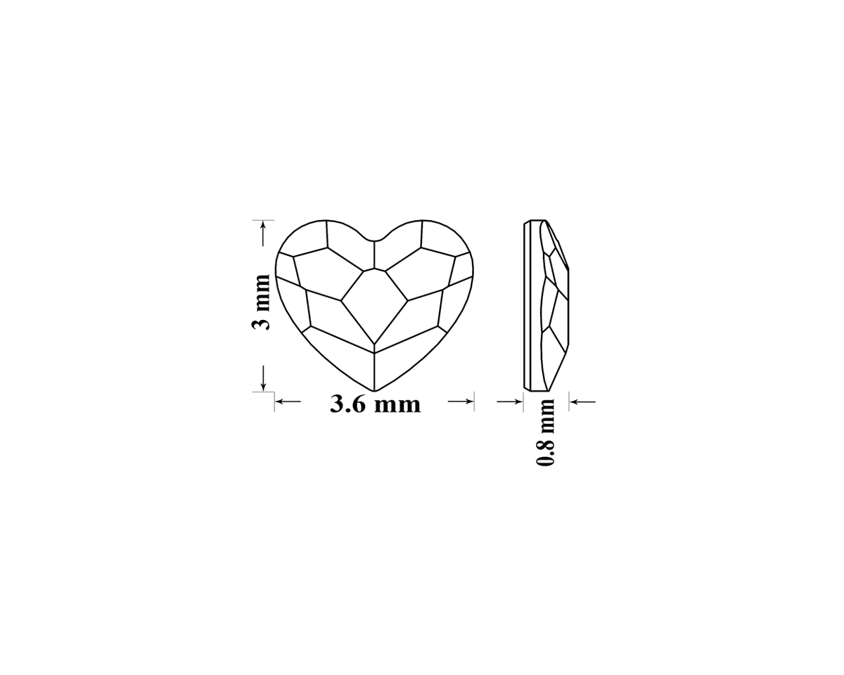 Swarovski Heart Crystal tooth gems