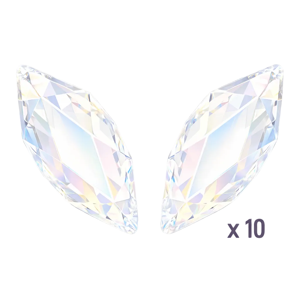 Swarovski Marquise Crystal AB Tooth gems