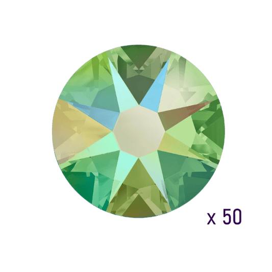 Swarovski ReCreated™ Peridot Shimmer Tooth gems